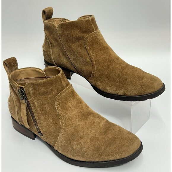 UGG Aureo Suede Leather Side Zip Ankle Boots Bootie Shoes US 10 EU 41 SN1094889 - Picture 1 of 11